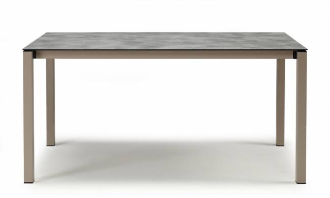 Стол ламинированный раздвижной Pranzo Extendable тортора, цементный 1600-2100х890х750 мм