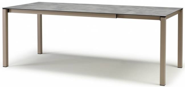 Стол ламинированный раздвижной Pranzo Extendable тортора, цементный 1600-2100х890х750 мм