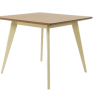 Стол Сканди М 90, Слоновая кость/Натуральное дерево