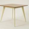 Стол Сканди М 90, Слоновая кость/Натуральное дерево