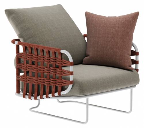 Комплект плетеной лаунж мебели Nido белый, 14, 6/10, 1/5, 6/5, белый мрамор Каррара