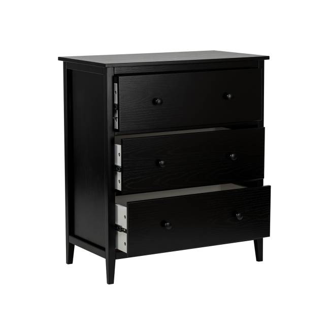 Комод Leset Токе 3 ящ. Чёрный Комод Leset Токе 3 ящ. Чёрный