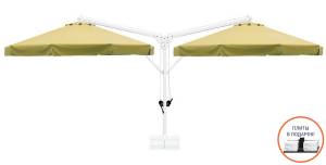 Зонт профессиональный двухкупольный Ø3х6 м Double Banana T Ø3000х6000 мм