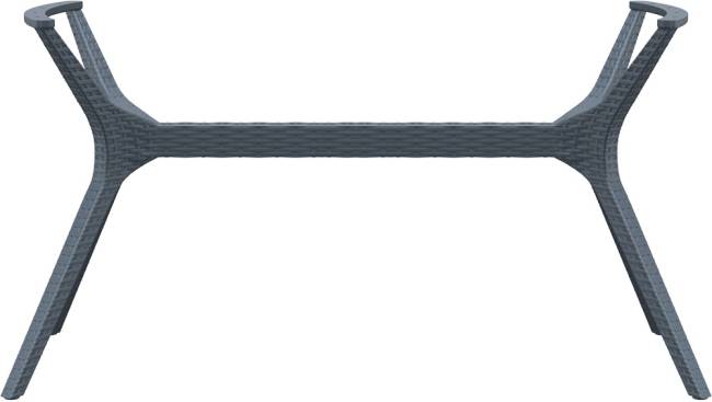 Подстолье пластиковое плетеное Ibiza Legs XL антрацит 1585х580х725 мм