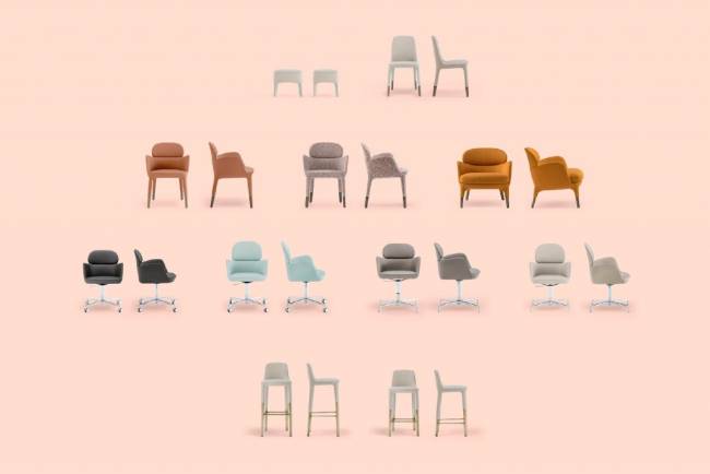 Стул полубарный с обивкой Ester 425х460х900 мм