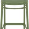Стул пластиковый барный Cross Bar 75 оливковый 450х520х1060 мм
