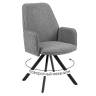 Стул DikLine 293 поворотный BL13 серый, ножки черные
