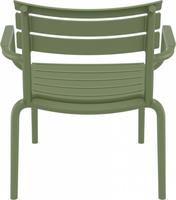 Кресло лаунж пластиковое Paris Lounge оливковый 680х700х760 мм
