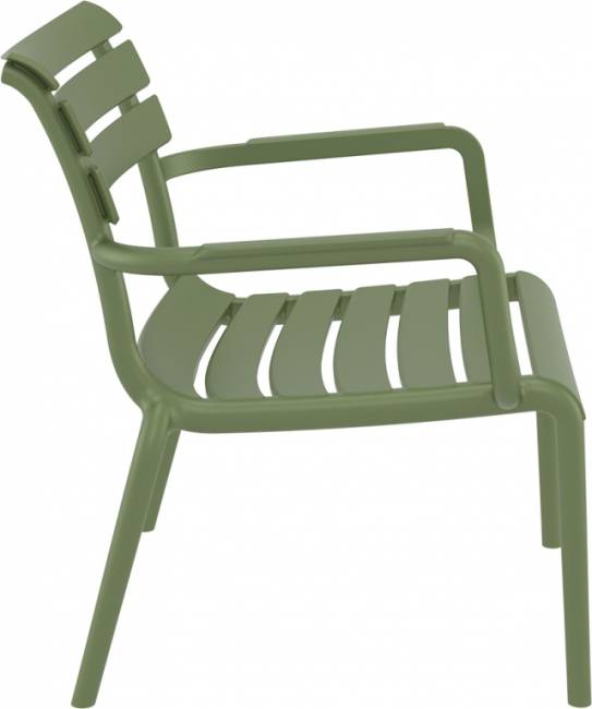 Кресло лаунж пластиковое Paris Lounge оливковый 680х700х760 мм