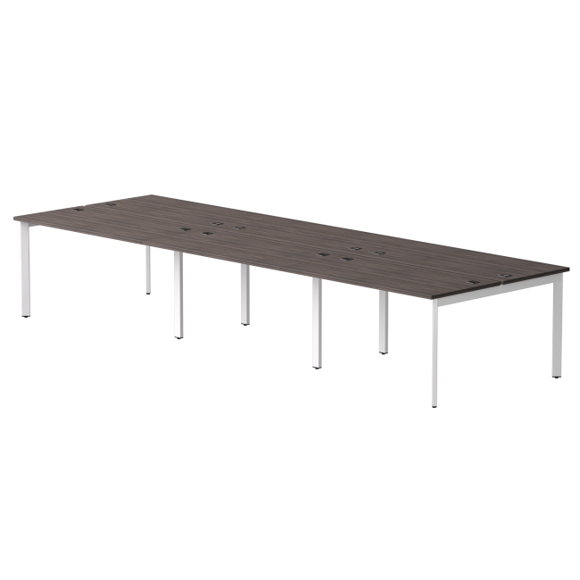 Бенч-система на 6 мест Everprof EVO на металлокаркасе 4740х670(1370)x755 опоры 45гр Дуб Пасадена/Белый Бенч-система на 6 мест Everprof EVO на металлокаркасе 4740х670(1370)x755 опоры 45гр Дуб Пасадена/Белый