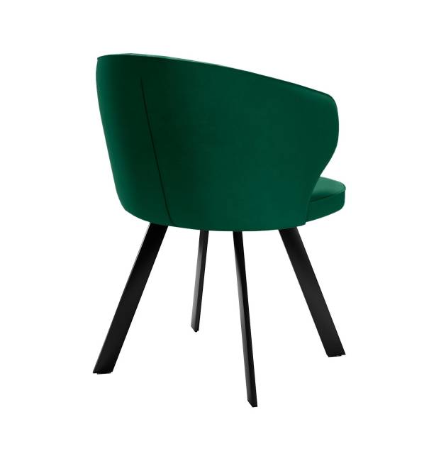 Стул DikLine 249 поворотный, K13 изумруд, ножки черные