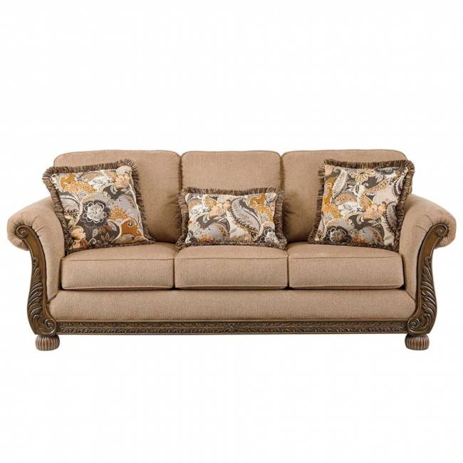 Диван Westerwood 4960138 3-местный с подушками (3шт), 234х96х96 см, светло-коричневый