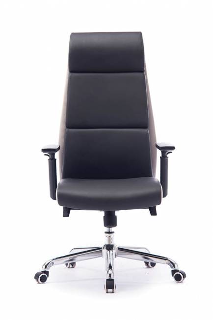 Кресло офисное / Лондон / темно серая+светло серая (вставки) экокожа