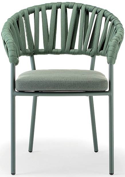 Кресло плетеное с подушкой Victory зеленый 640х630х800 мм