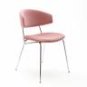 Дизайнерский стул FIT розовый, основание хром Дизайнерский стул FIT розовый, основание хром
