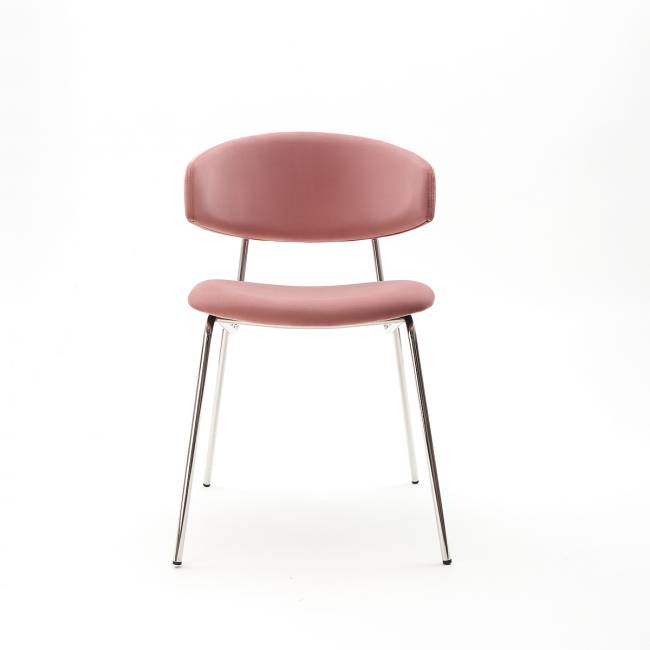Дизайнерский стул FIT розовый, основание хром Дизайнерский стул FIT розовый, основание хром
