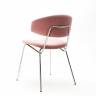 Дизайнерский стул FIT розовый, основание хром Дизайнерский стул FIT розовый, основание хром