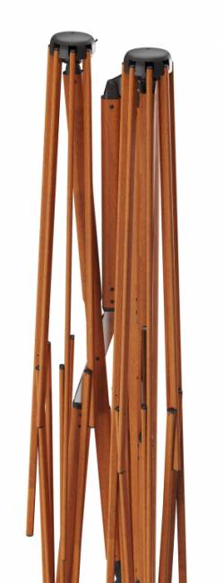 Зонт профессиональный двухкупольный 2.9х6.3 м Galaxia Dual T Timber имитация ироко, серебристо-серый 2900х6300 мм Зонт профессиональный двухкупольный 2.9х6.3 м Galaxia Dual T Timber имитация ироко, серебристо-серый 2900х6300 мм