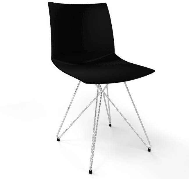 Стул пластиковый Kanvas TC черный 430х500х790 мм