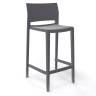 Стул пластиковый полубарный Bakhita 66 серый 480х470х910 мм
