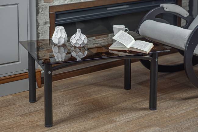 Стол журнальный Робер 3М черный/тонированное