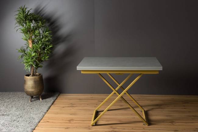 Стол трансформер Левмар Compact P02/S90 (Гриджио/золото) Стол трансформер Левмар Compact P02/S90 (Гриджио/золото)