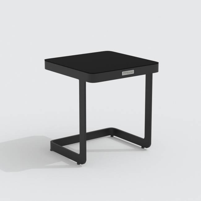 Шезлонг COSTA на колесах черный - каркас карбон