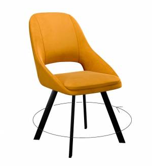 Стул DikLine 247 поворотный, Z280 апельсин, ножки черные