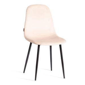 Стул BREEZE (mod. JSC-58) / 1 шт. в упаковке Велюр/металл , 44 х 53 х 86 см, creamy (кремовый) HLR 5 / черный кремовый Велюр/металл