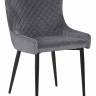 Стул обеденный DOBRIN RICHARD, черные матовые ножки, темно-серый велюр (V108-91)