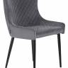 Стул обеденный DOBRIN RICHARD, черные матовые ножки, темно-серый велюр (V108-91)