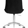Кресло офисное DOBRIN DORA, чёрный велюр (1922-21), хромированная сталь