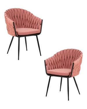 Набор 2 шт Стул обеденный DOBRIN MATILDA, розовая ткань (LAR 275-10)