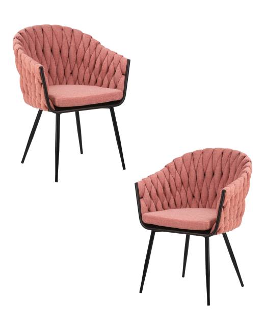 Набор 2 шт Стул обеденный DOBRIN MATILDA, розовая ткань (LAR 275-10)