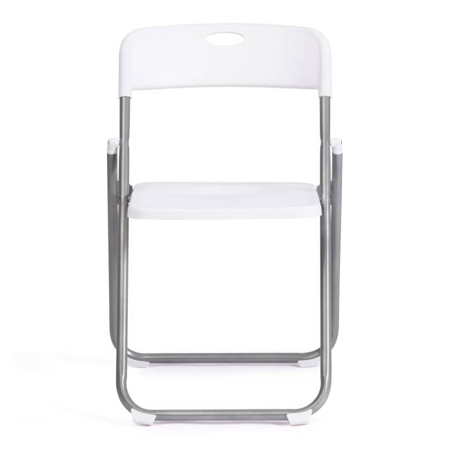 Стул складной Folder/Фолдер (мод. 3017H)/2 шт. в упаковке каркас: металл, сиденье/спинка: пластик, 49х46.5х73.5см, белый/серый  (Комплект из 2 шт.) белый, серый каркас: металл, сиденье/спинка: пластик