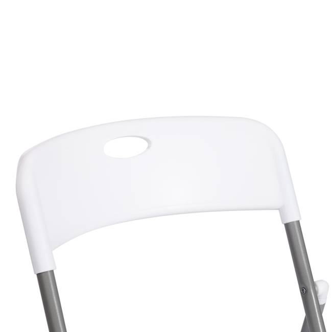 Стул складной Folder/Фолдер (мод. 3017H)/2 шт. в упаковке каркас: металл, сиденье/спинка: пластик, 49х46.5х73.5см, белый/серый  (Комплект из 2 шт.) белый, серый каркас: металл, сиденье/спинка: пластик