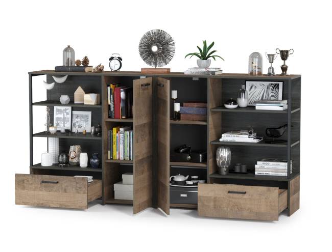 Два комода с дверкой и ящиком Трувор цвет дуб гранж песочный/интра