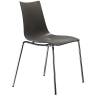Стул пластиковый Zebra Technopolymer 4 legs хром, антрацит 540х520х810 мм