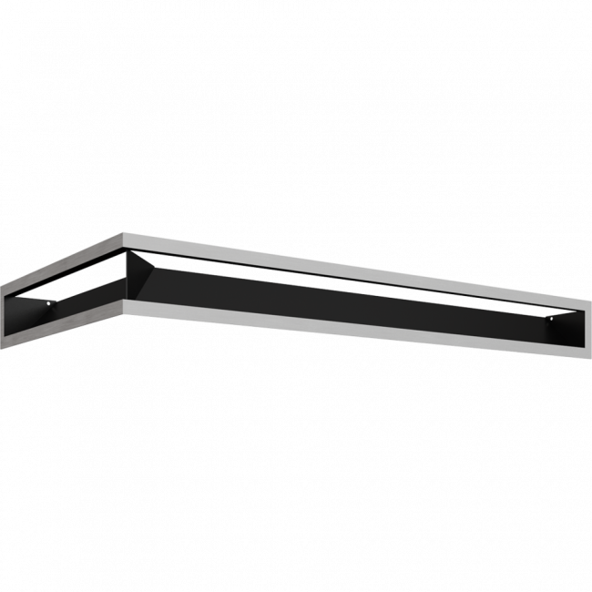 Решетка Kratki Люфт угловая 9/40/80 см правая стальная