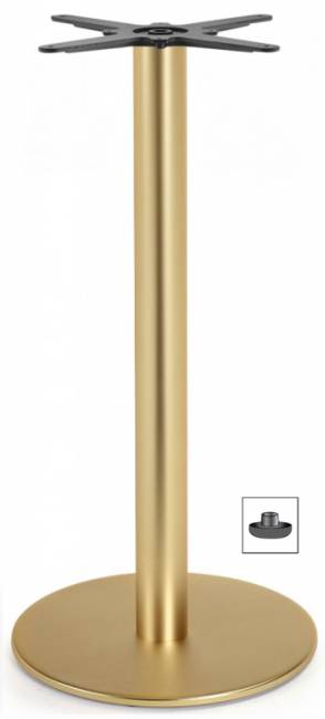 Подстолье металлическое барное Tiffany сатинированная латунь Ø450х1090 мм