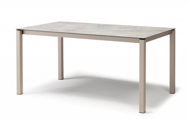 Стол ламинированный раздвижной Pranzo Extendable тортора, каменный 1600-2100х890х750 мм