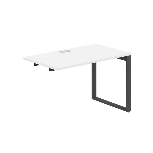 AG.184.WH.L.72.AN / Секция рабочей станции 1200х700х750 / профиль О-образный: 70х20 антрацит; лючок: серебро; столешница: белый