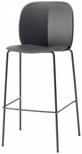 Стул пластиковый барный Mentha Go Green антрацит 490х520х1110 мм