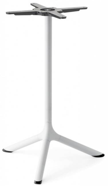 Стол ламинированный обеденный Tripe белый, цементный 600х600х740 мм