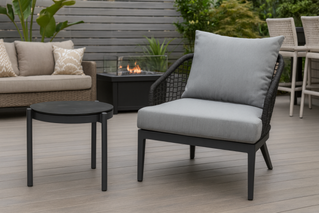 Комплект плетеной мебели Lounge антрацит