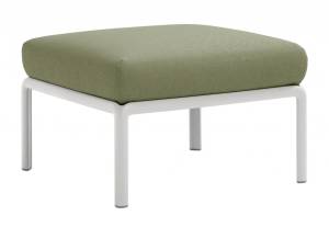 Пуф пластиковый с подушкой Komodo Pouf белый, джунгли 700х700х490 мм