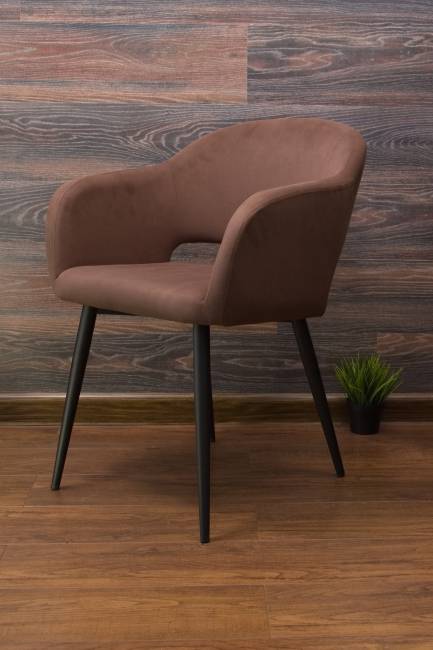 Стол Монте К 90 орех с креслами Пичч велюр коричневый Стол Монте К 90 орех с креслами Пичч велюр коричневый