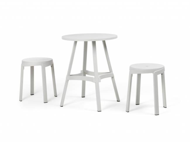 Стол пластиковый обеденный Combo 70 гипс Ø700х750 мм