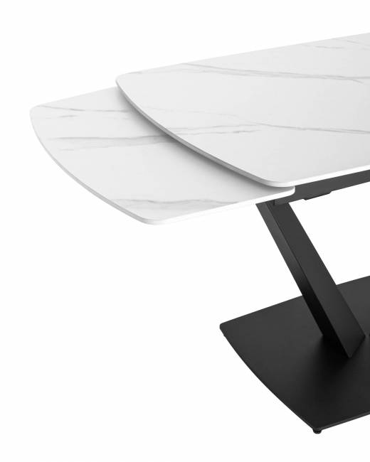 Стол обеденный Клео раскладной 120-180*80 керамика светлая