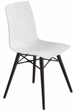 Стул пластиковый X-Treme-S Wox Beech Wood венге, белый 470х500х840 мм